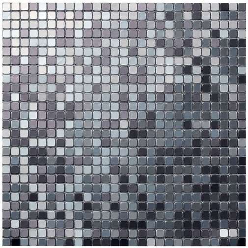 Micromosaïque de bardage aluminium 30,4X30,4cm - Alubond Titanium Mix/10, Boxer