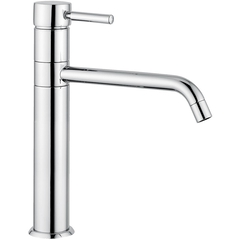 Minimal style basin mixer with chromed swivel spout - Kobuk Fix, Rubinetteria Bugnatese