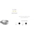 Minimal style round wall hung washbasin in white ceramic 40 cm - Flow, Simas