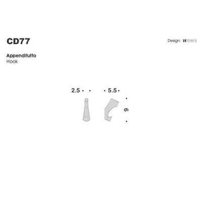 Minimaler Wandkleiderbügel aus Chrom - Land, Colombo Design