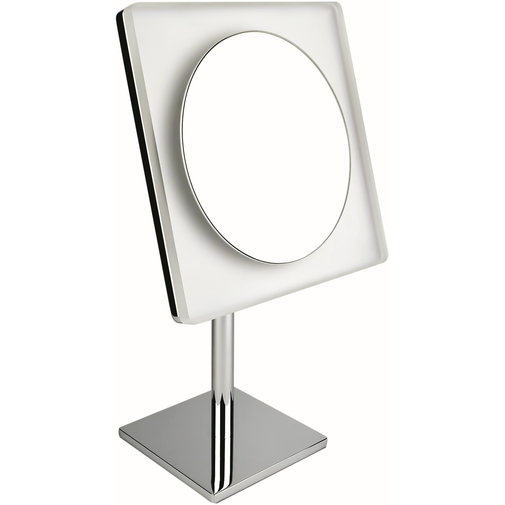 Miroir grossissant 3x, carré, monté sur le dessus, rétroéclairé par LED - Miroirs, Colombo Design