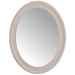 Miroir ovale de style classique en bois gris tourterelle brillant - Lante, Simas