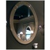 Miroir ovale de style classique en bois gris tourterelle brillant - Lante, Simas
