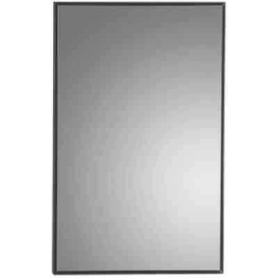 Miroir rectangulaire de style moderne avec cadre en métal chromé 90x60 cm - Frozen, Simas