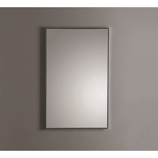 Miroir rectangulaire de style moderne avec cadre en métal chromé 90x60 cm - Frozen, Simas