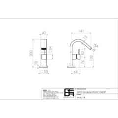 Miscelatore bidet senza salterello cromato stile minimale - Hito Quarantuno, Geda
