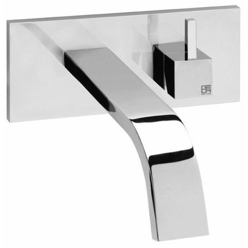 Miscelatore lavabo a muro da incasso cromato stile moderno canna da 23 cm - Hito Quarantuno, Geda