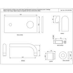 Miscelatore lavabo a muro Fusion Jaquar cromato
