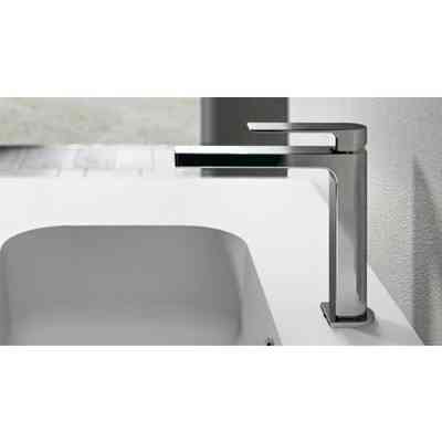 Miscelatore lavabo cromato stile moderno altezza 19.5 cm - Teo, Geda