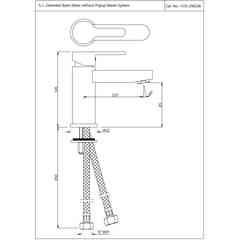 Miscelatore lavabo monoforo senza scarico Fusion Jaquar cromato