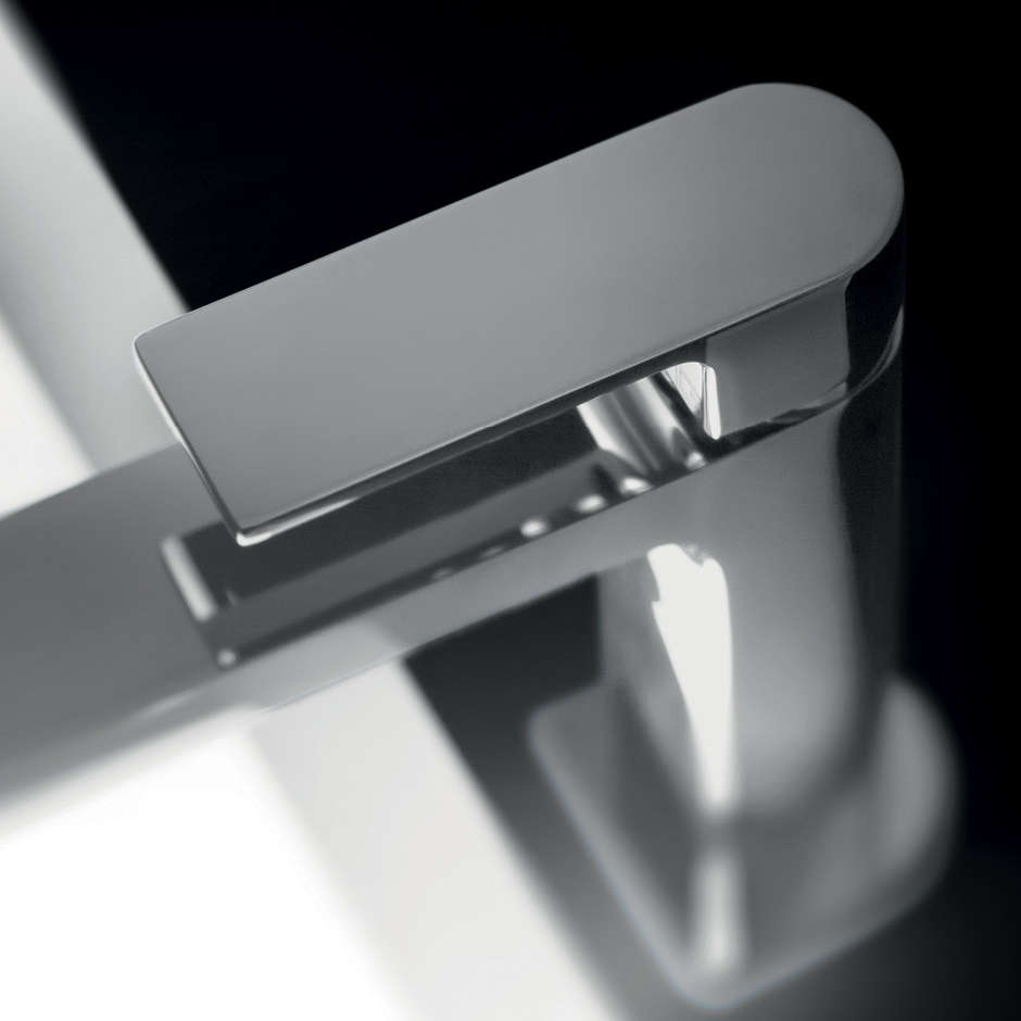 Miscelatore lavabo standard cromato stile moderno altezza 14.5 cm - Teo, Geda