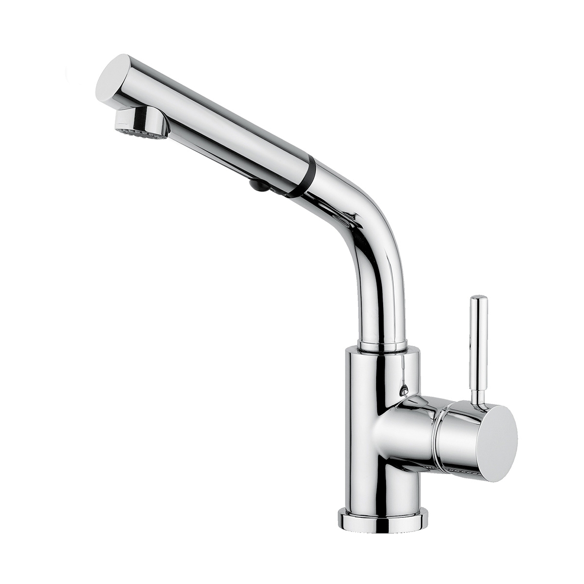 Rubinetto Miscelatore Lavabo Con Doccetta Estraibile.Rubinetto Miscelatore Lavello Da Cucina Cromato Con Doccetta Estraibile Stile Moderno Altezza Ridotta Kobuk Rubinetteria Bugnatese