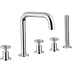 Mitigeur bain 5 trous bec, inverseur, douchette et manettes Millenovecinquanta 4580 Bugnatese