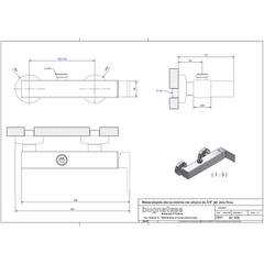 Mitigeur de douche extérieur chromé - Tetris, Rubinetteria Bugnatese