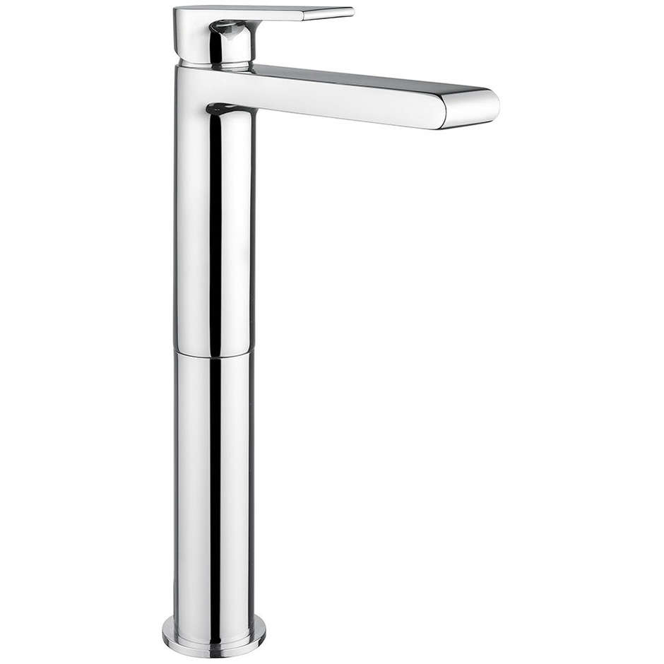 Mitigeur de lavabo haut chromé de style moderne avec bec de 17,4 cm sans vidage - Simple, Rubinetteria Bugnatese