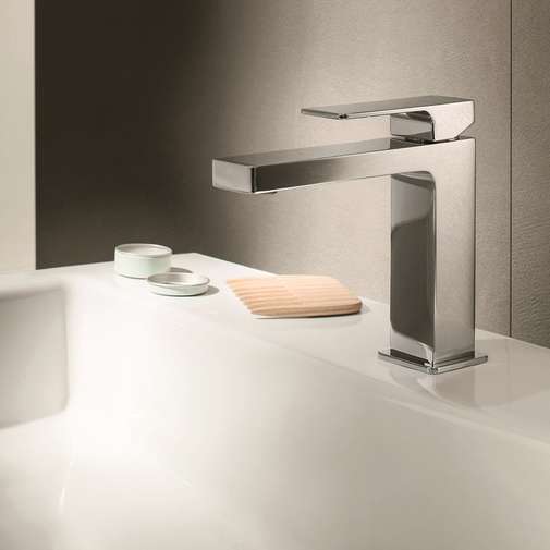 Mitigeur lavabo monotrou sans vidage, acier brossé - Mint Acc by Fantini