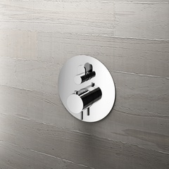 Mitigeur thermostatique de douche 3 sorties inverseur, partie externe et partie encastrable - Macò, Geda