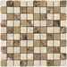 Mix mosaic of glossy Emperador marbles 30.5x30.5 cm floor/wall - Leeds, Boxer