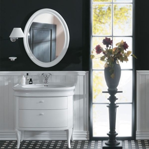 Mobile stile retrò per lavabo LA11 colore bianco lucido - Lante, Simas