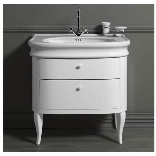 Mobile stile retrò per lavabo LA11 colore bianco lucido - Lante, Simas
