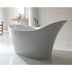Modern bathtub, white quarrycast, Amalfi invisible drain, Victoria Albert