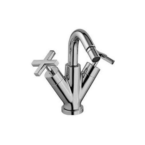 Modern bidet tap, single hole, chromed - Line, Rubinetterie Treemme