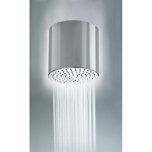 Modern cylindrical ceiling shower head diameter 25 cm - Oki inox, Bossini