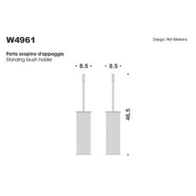 Modern design chromed toilet brush holder - Colombo Design