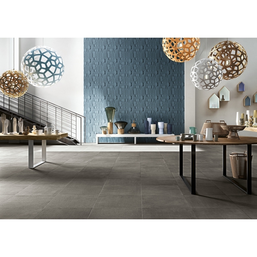 Modern design dark gray natural concrete effect porcelain stoneware Pub 49 60x60 cm - Concrete Jungle, Blustyle