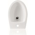 Modern design flush-to-the-wall bidet in glossy white ceramic - LFT, Simas