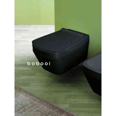 Modern design matt anthracite rimless wall hung WC - Baden Baden, Simas