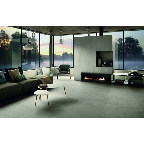 Modern design porcelain stoneware with rectified concrete effect Pearl color 75.5x75.5 cm - Beton, Casalgrande Padana