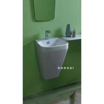 Modern design suspended washbasin matt canvas h55 cm - Baden Baden, Simas