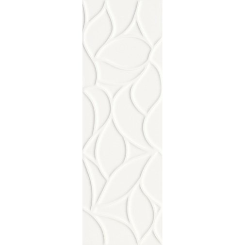 Modern floral decorated wall tile, White, 33,3x100 cm - Comfort G, Dom Ceramiche