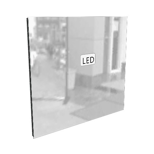 Modern mirror with perimeter led light 49x95 cm - Folio, Arbi arredobagno