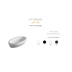 Modern oval countertop washbasin in white ceramic 63x33 cm - LFT, Simas