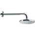 Modern round shower head 20 cm, with rounded wall arm 35 cm, chrome - Oki, Bossini