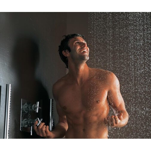 Modern side shower with adjustable bar 73 cm, chrome - Body Bar, Bossini