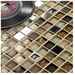 Modern style beige glass and steel mosaic for walls 30x30 cm - Baikal, Boxer