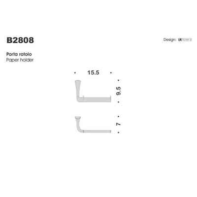 Modern style chrome wall roll holder - Land, Colombo Design