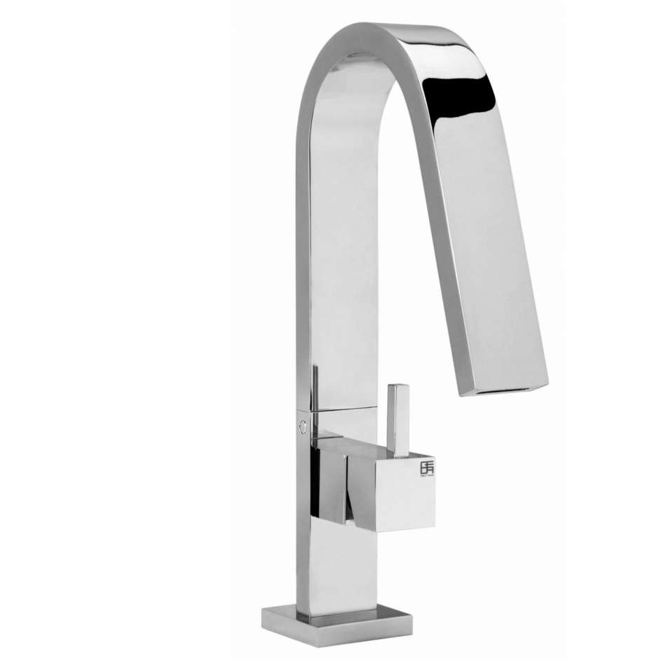 Modern style chromed basin mixer without pop-up plug height 30 cm - Hito Quarantuno, Geda