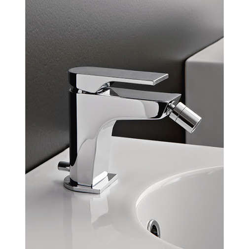 Modern style chromed bidet mixer - 100 series, Rubinetterie Zazzeri