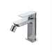 Modern style chromed bidet mixer without pop-up waste - Teo, Geda