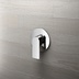 Modern style chromed shower mixer complete with external part and built-in part - Teo, Geda