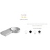 Modern style round wall-hung washbasin with left shelf in white ceramic 87 cm - Flow, Simas