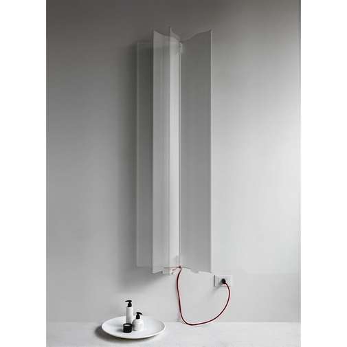 Modern style wall-mounted electric towel warmer, matt white - Origami, Tubes Radiatori