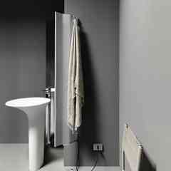 Modern style wall-mounted electric towel warmer, matt white - Origami, Tubes Radiatori