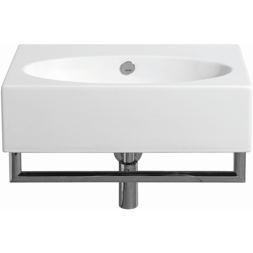 Modern wall hung/countertop washbasin in white ceramic 61 cm - LFT, Simas