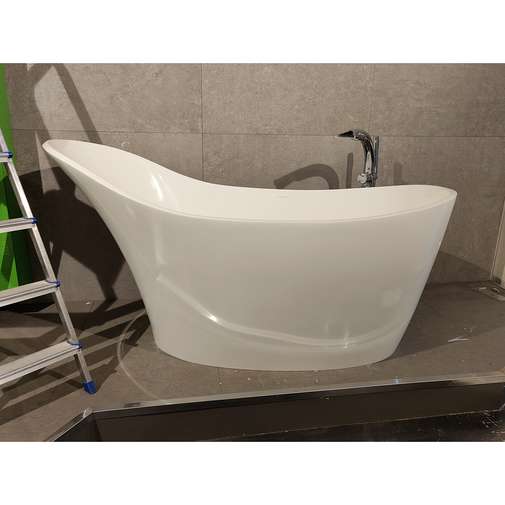 Moderne Badewanne, weißer Steinbruch, unsichtbarer Amalfi-Abfluss, Victoria Albert