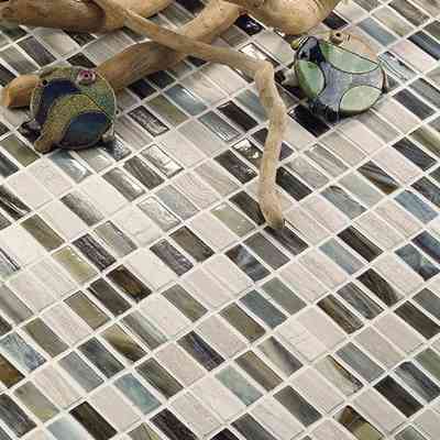 Mosaic of slates and tiffany glass, Brown 31.8x32.2 for wall tiles - Tiffany Boxer